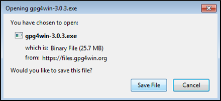 gpg4win site save file